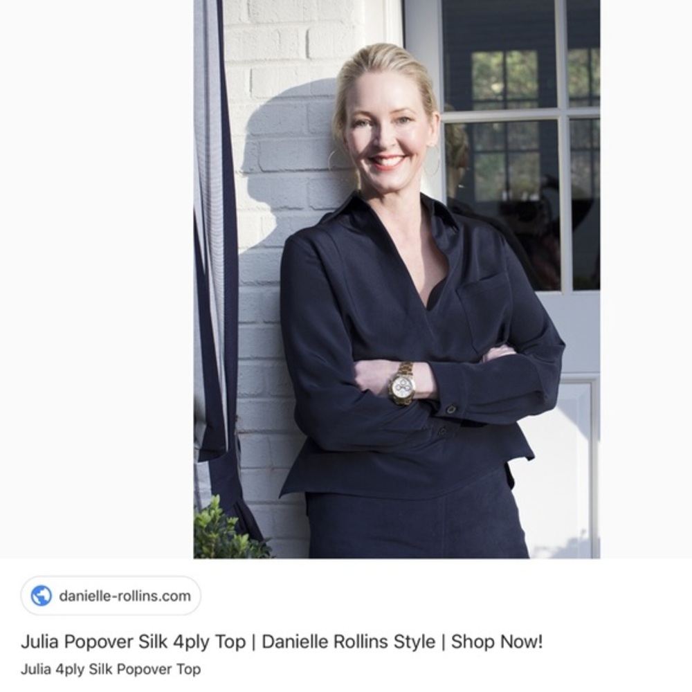 Danielle Rollins Julia Long Sleeve SilkTop NWT CURRENTLY IN STORE